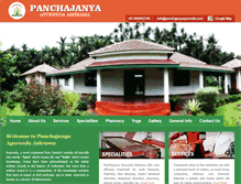 Tablet Screenshot of panchajanyaayurveda.com